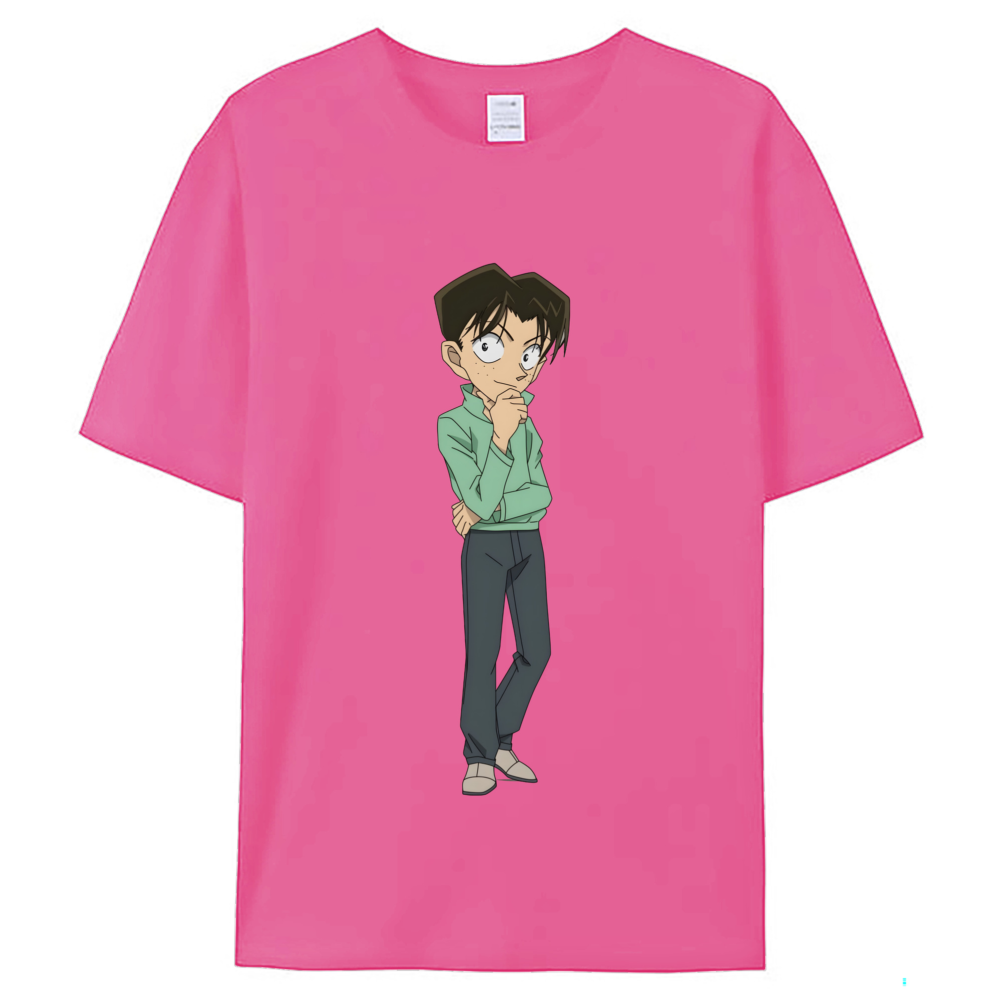 （画像用） 名探偵コナン 円谷 光彦 つぶらや みつひこ Detective Conan Mitch Tennyson レディースカジュアルプリントTシャツ（綿100％）